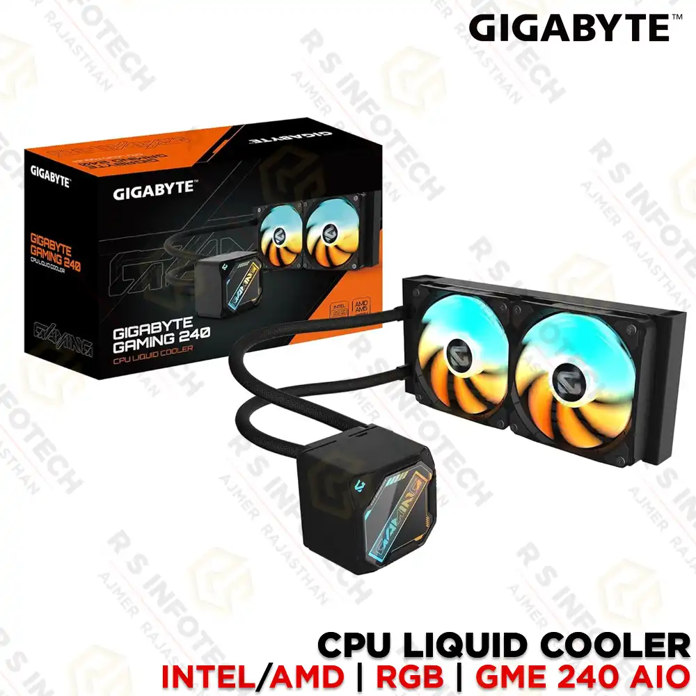 GIGABYTE GME-240 ARGB | 240MM LIQUID CPU COOLER | DUAL ARGB FAN (3 YEAR)