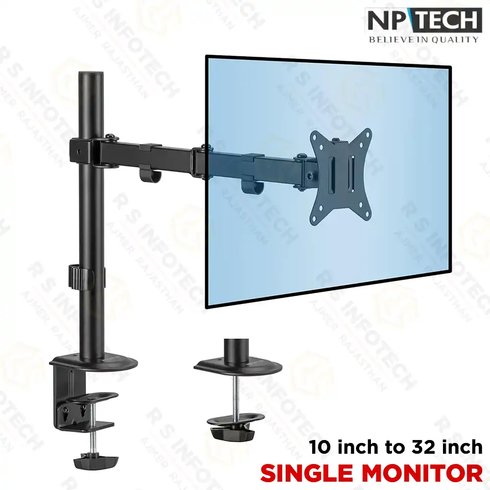 NPTECH LONG ARM SCREW TYPE TABLE TOP LCD MOUNT Z011