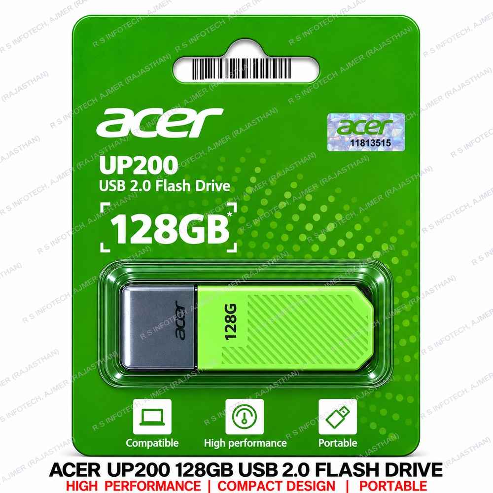 ACER UP200 2.0 128GB PEN DRIVE | GREEN (5YEAR)