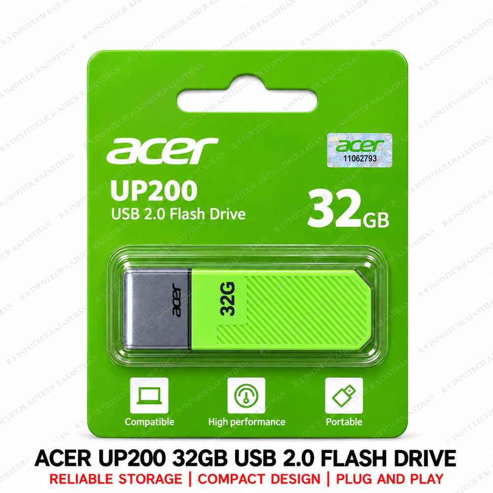 ACER UP200 2.0 32GB PEN DRIVE | GREEN (5YEAR)