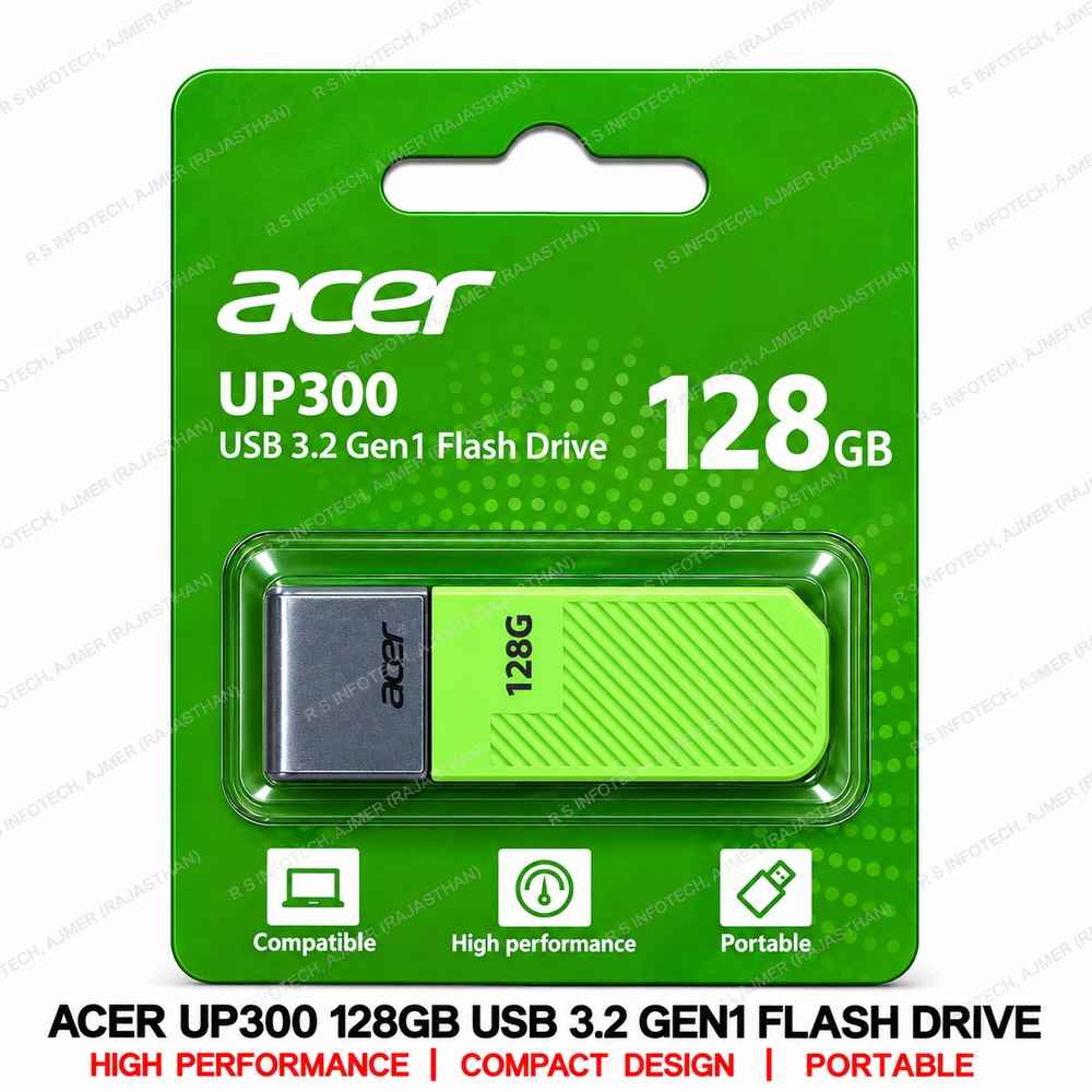 ACER UP300 3.2 128GB PEN DRIVE | GREEN (5YEAR)