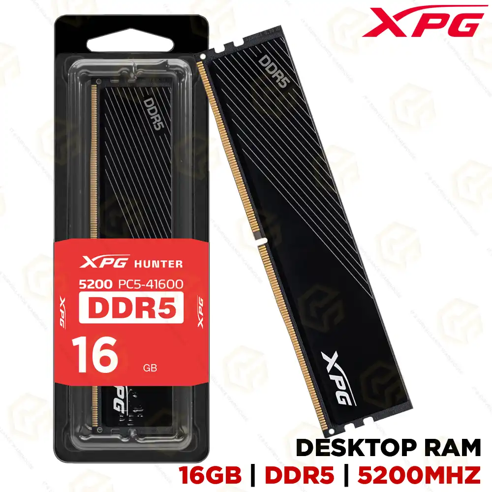 ADATA XPG HUNTER 16GB DDR5 5200MHZ DESKTOP RAM | BLACK