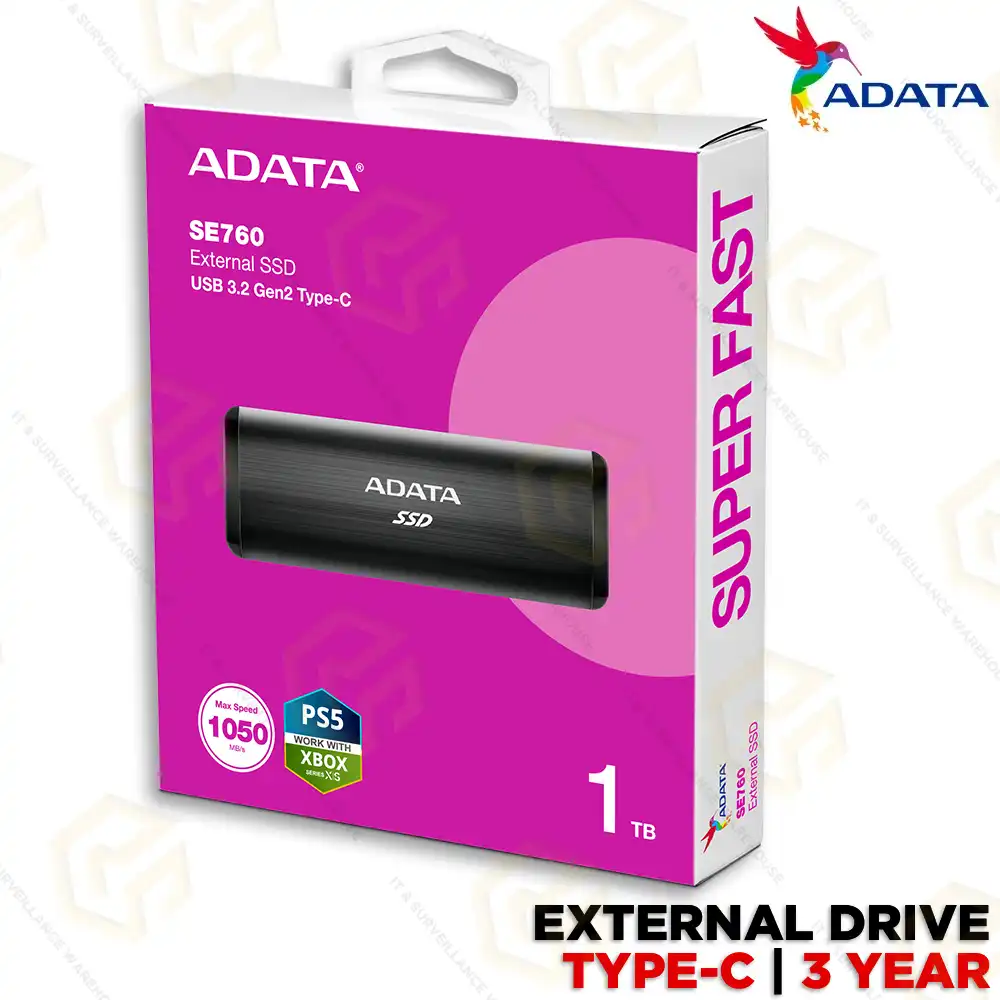 ADATA EXTERNAL SSD 1TB ASE760 TYPE-C