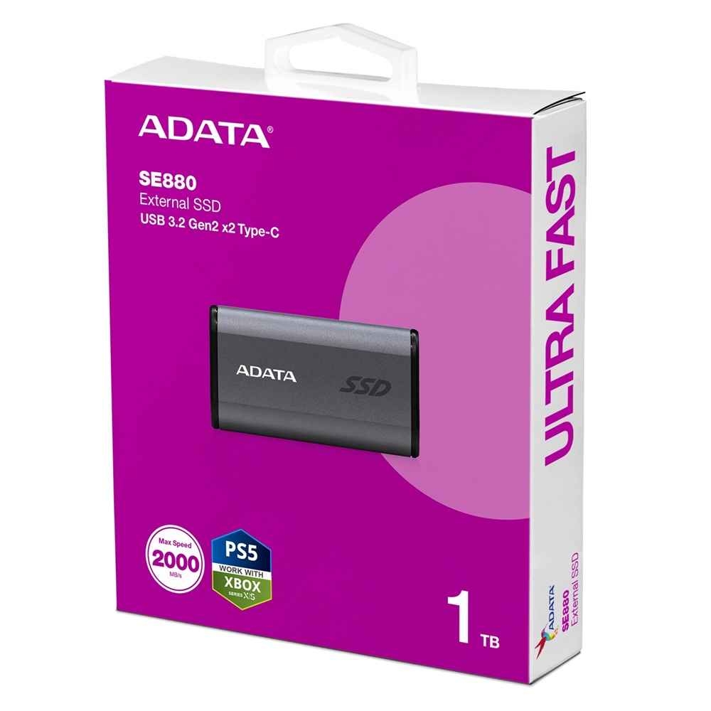 ADATA SE880 TYPE-C USB 3.2 EXTERNAL SSD SPEED UPTO 2000MB/s