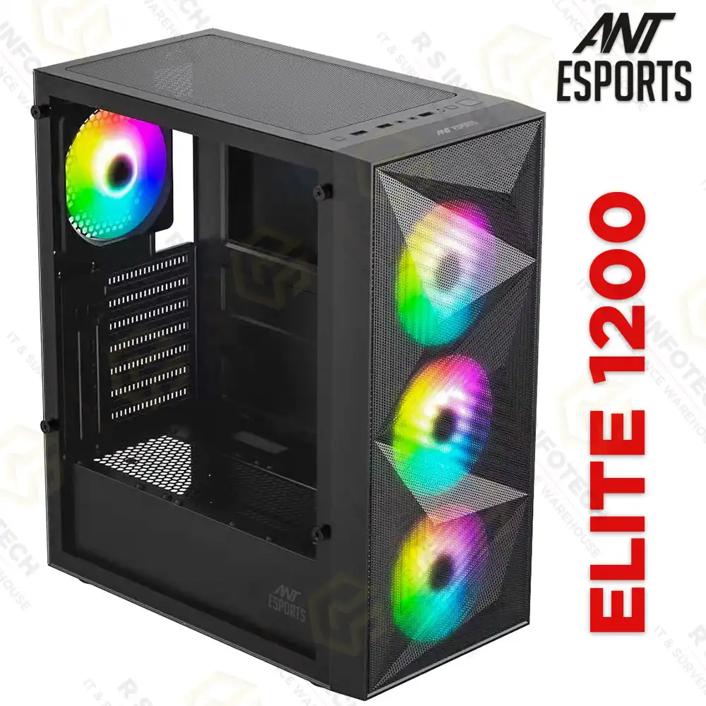 ANT ESPORTS ELITE-1200 GAMING CABINET W/O POWER SUPPLY | BLK