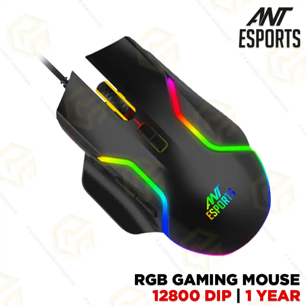 ANT ESPORTS GM340 RGB GAMING MOUSE BLACK