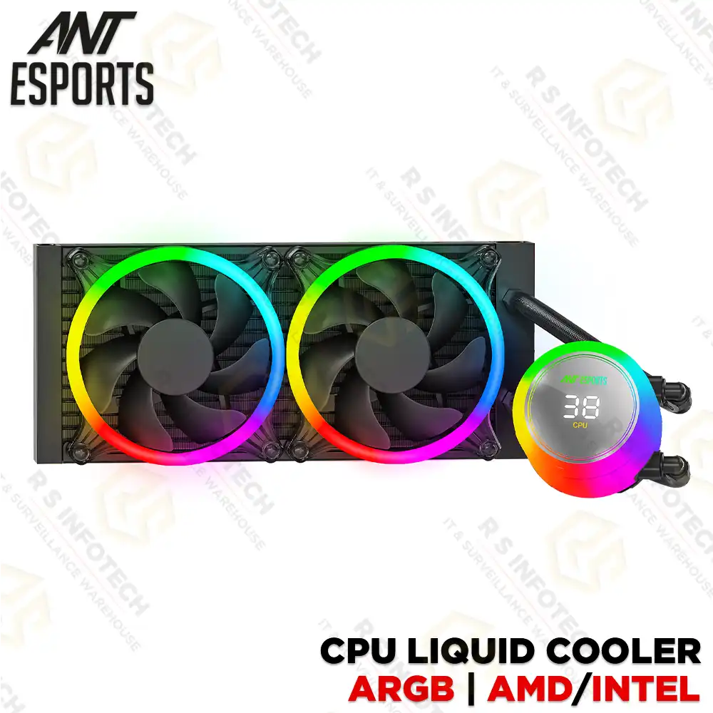 ANT ESPORTS ICE CHROMA ARGB LIQUID COOLER 240MM BLACK