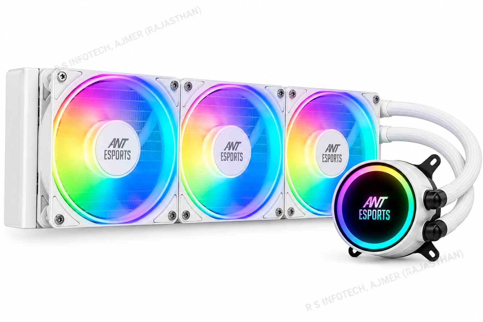 ANT ESPORTS ICE-GLOW 360 ARGB WHITE ALL IN ONE  LIQUID CPU COOLER