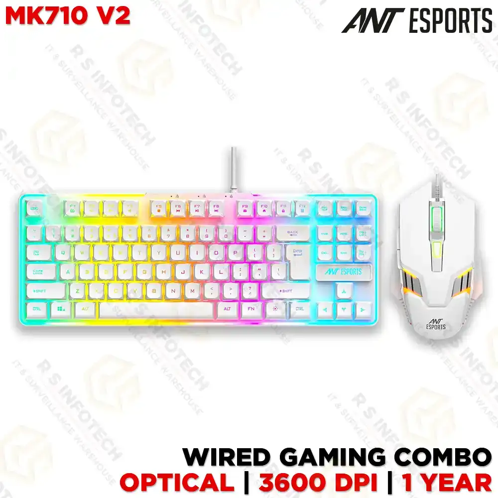 ANT ESPORTS MK710 V2 MEMBRANE TKL WIRED GAMING KEYBOARD MOUSE COMBO