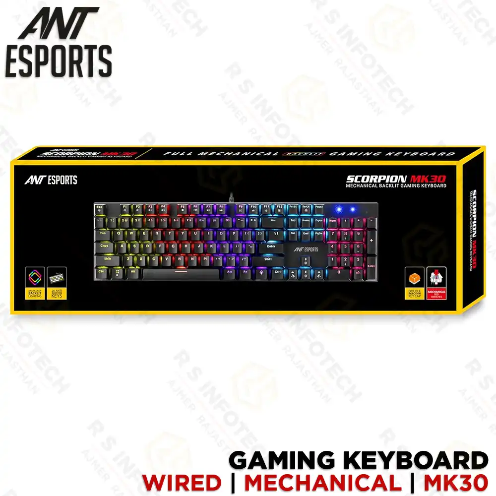 ANT ESPORTS SCORPION MK30 MECHANICAL GAMING KEYBOARD | RED SWITCH