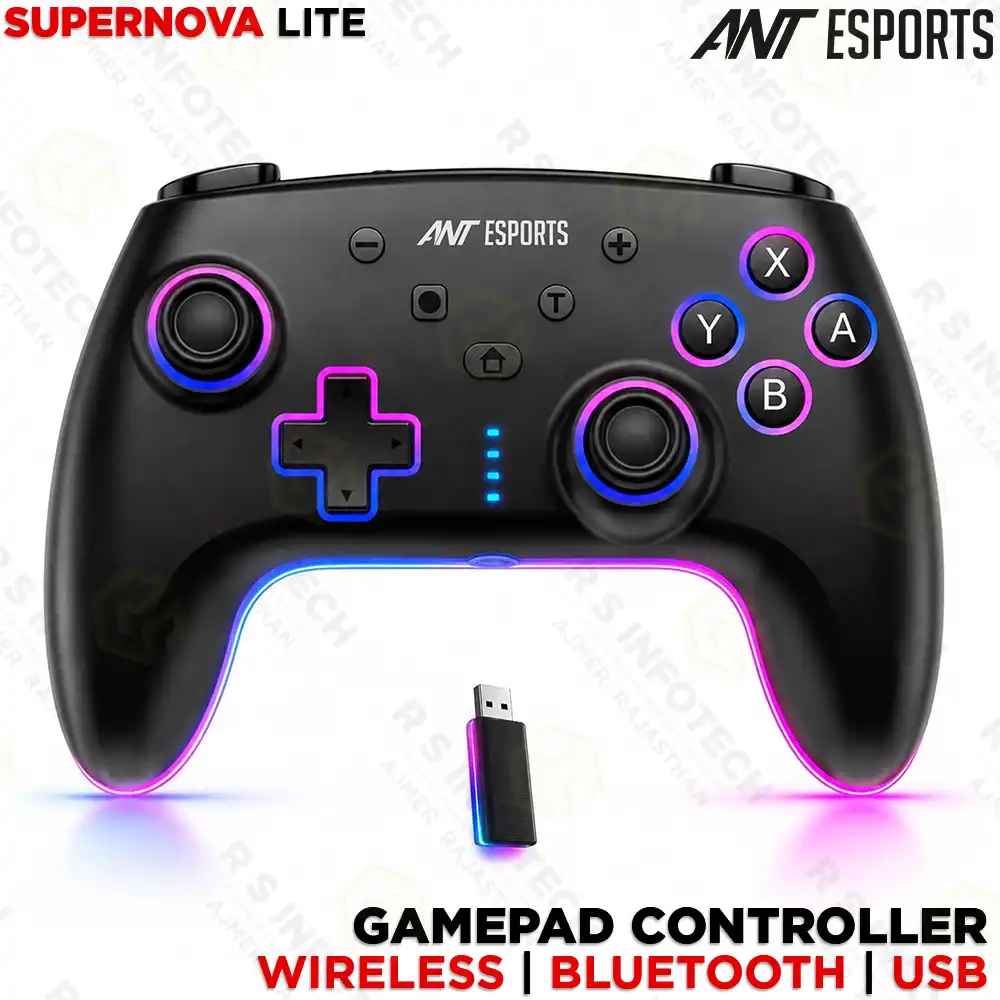 ANT ESPORTS SUPERNOVA LITE TRI-MODE WIRELESS GAMING RGB CONTROLLER
