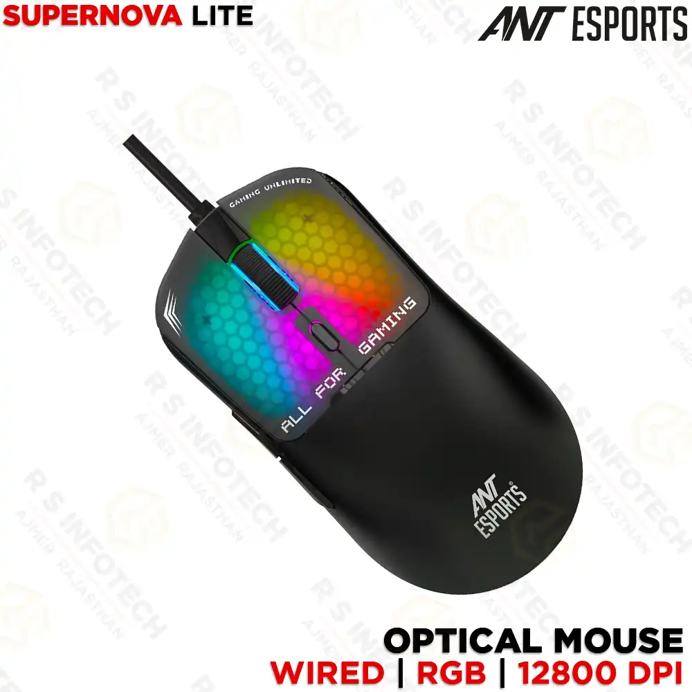 ANT ESPORTS VIRTUS100 WIRED RGB GAMING MOUSE – BLACK