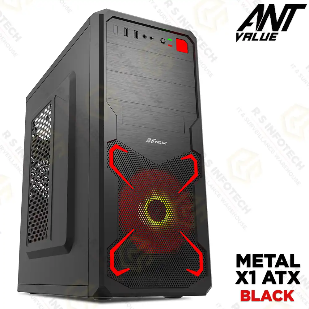 ANT ESPORTS X1 BLACK CABINET W/O POWER SUPPLY