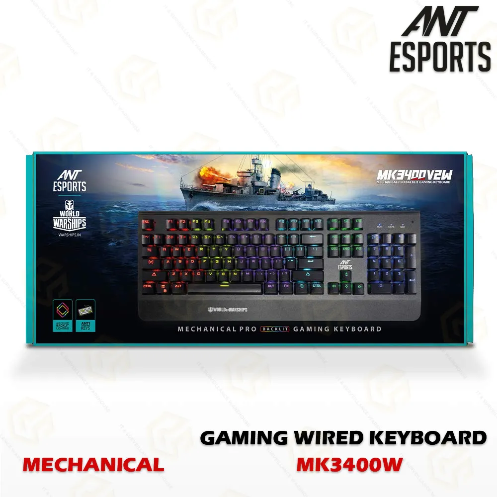 ANT GAMING MECHANICAL RGB KEYBOARD V2 MK3400W