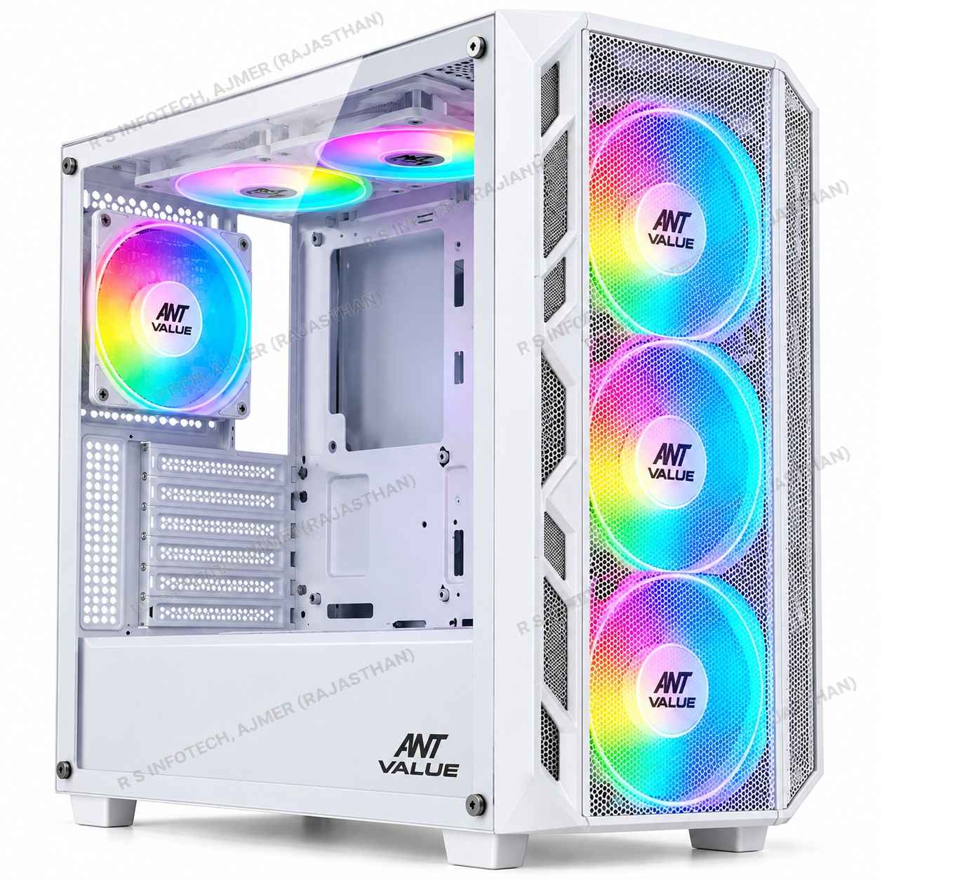 ANT VALUE VM40 ATX COMPUTER GAMING CABINET (WHITE)