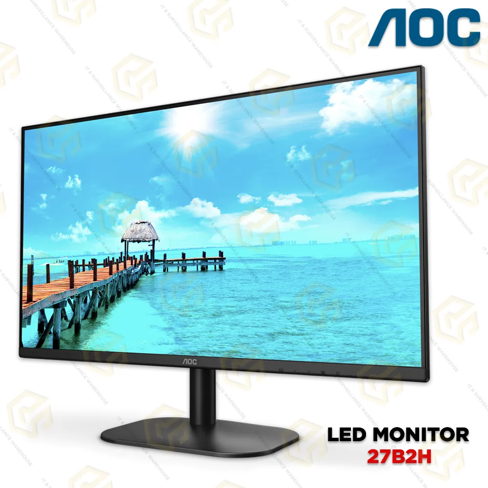 AOC 27B2H 27" FHD IPS MONITOR 75HZ, HDMI+VGA, FRAMLESS (3YEAR)