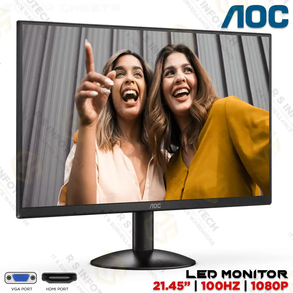 AOC 22B30HM2 21.5″ FHD VA MONITOR – 100 HZ, 5 MS, HDMI+VGA, VESA MOUNT (3YEAR)