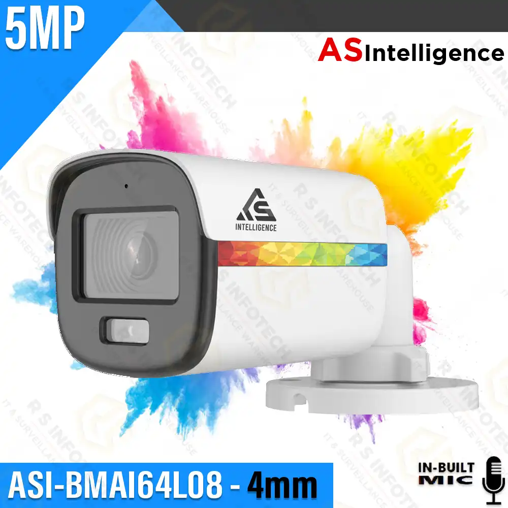 ASI ASI-BMAI64L08 5MPCOLOR+MIC BULLET CAMERA 4MM LENS | METAL BODY