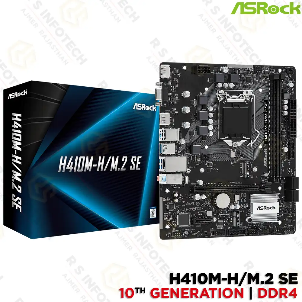 ASROCK H410M-H 10TH GEN DDR4 MICRO ATX LGA1200 MOTHERBOARD