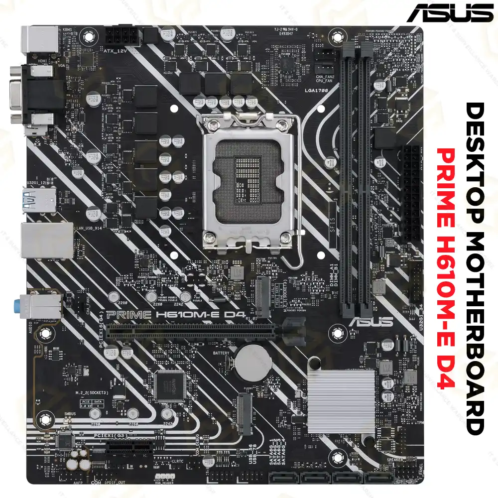 ASUS H610M-E D4 DDR4 MOTHERBOARD 12TH/ 13TH/ 14TH GEN | LGA1700 SOCKET (3YEAR)