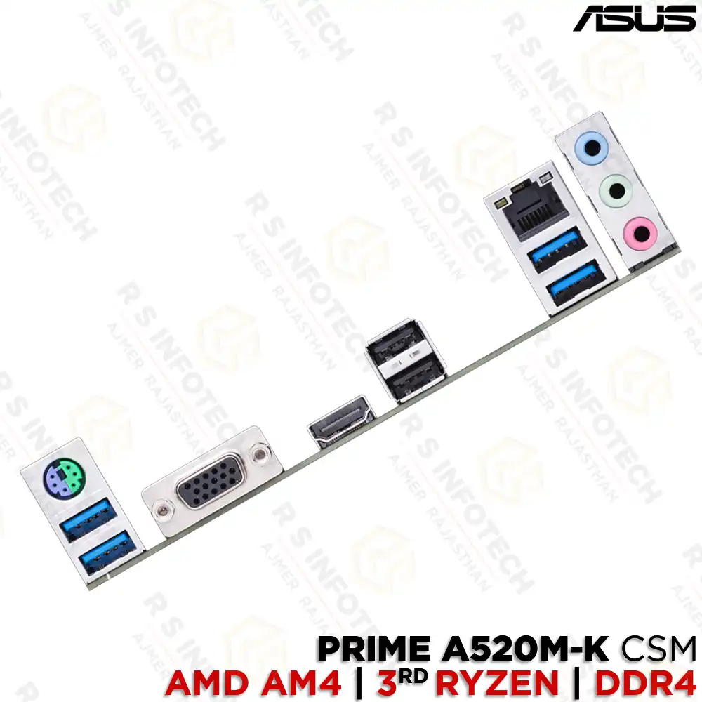 ASUS PRIME A520M-K/CSM AMD AM4 DDR4 RYZEN 5000 SERIES MOTHERBOARD