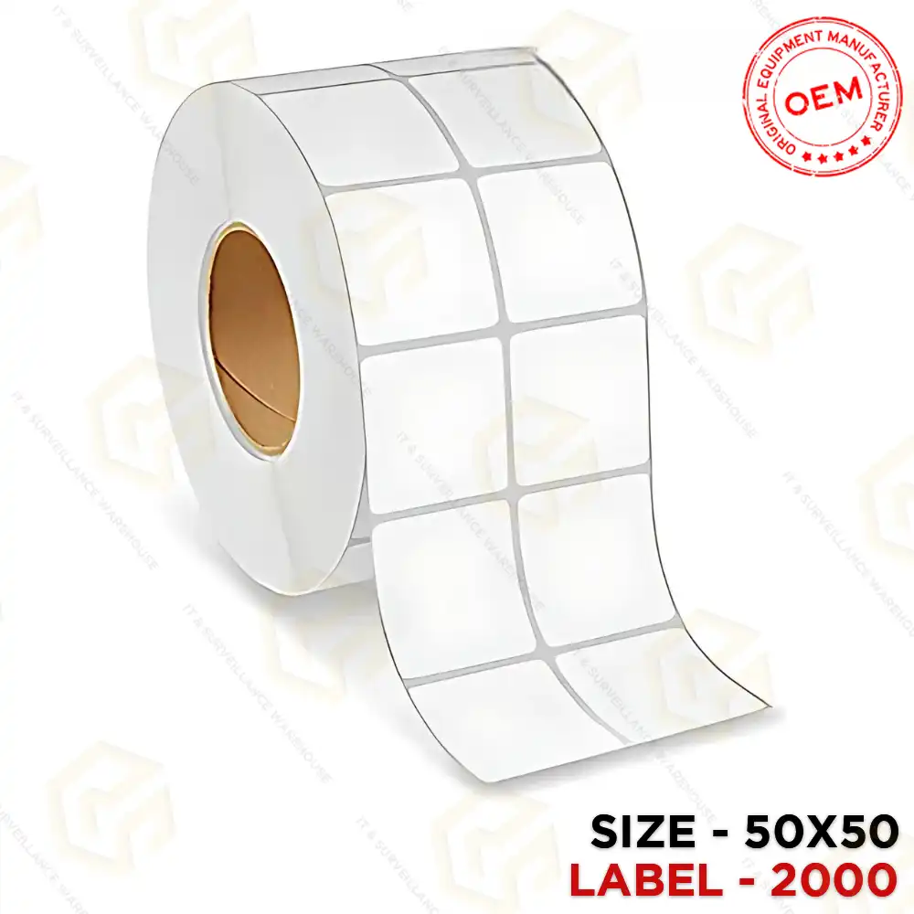 BARCODE STICKER ROLL 50MM*50MM (2000 LABEL)