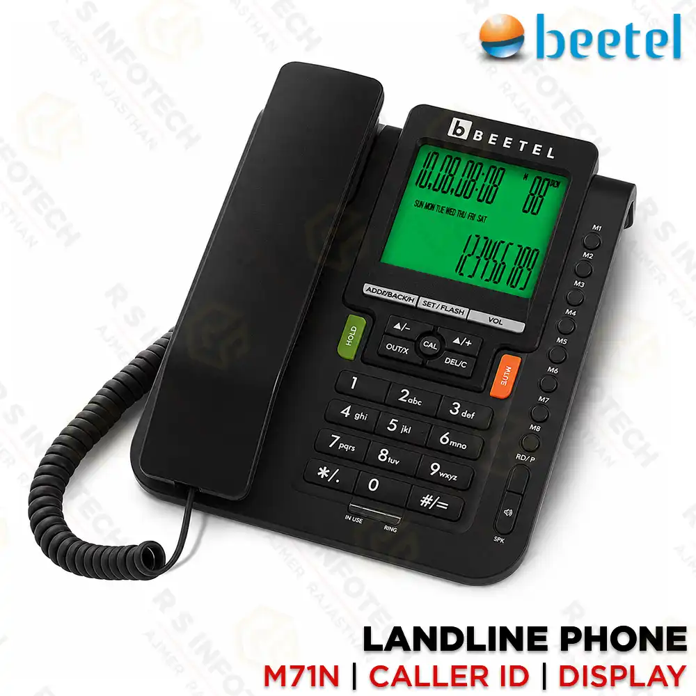 BEETEL M71N 16-DIGIT LCD DISPLAY CALLER ID PHONE | BLACK