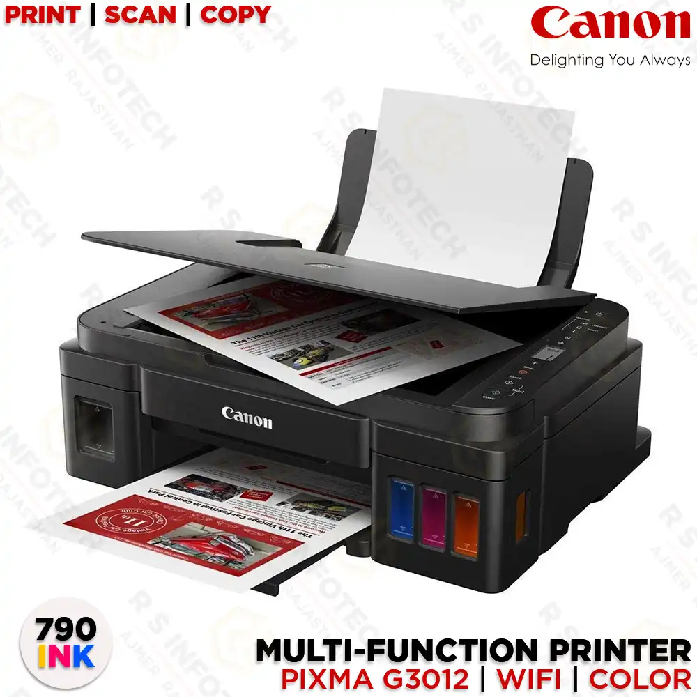CANON PIXMA G3012 REFILLABLE INK TANK WIRELESS ALL-IN-ONE PRINTER (1 YEAR)