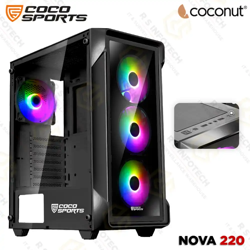 COCONUT GAMING CABINET NOVA 220 | BLACK