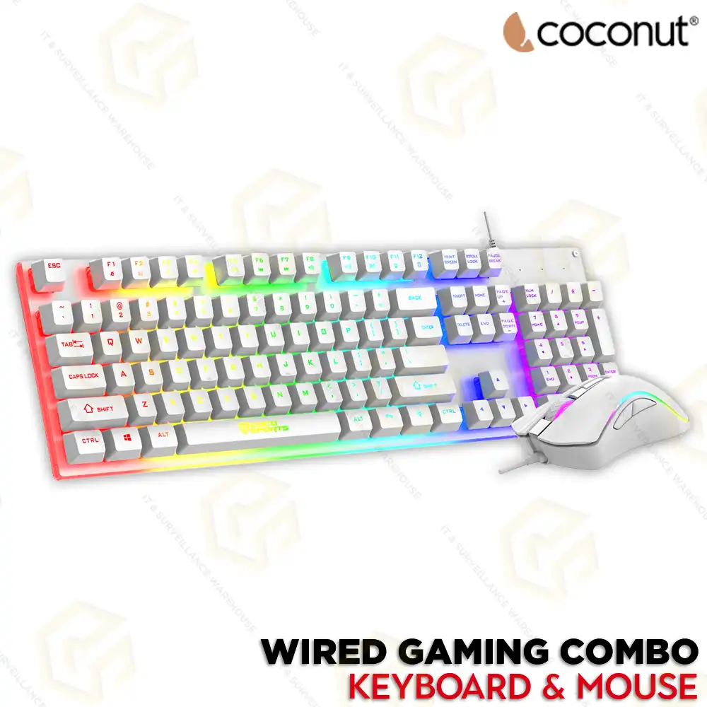 COCONUT SPORTS GAMING KEYBOARD COMBO USB KRUX K29 GM29 WHITE