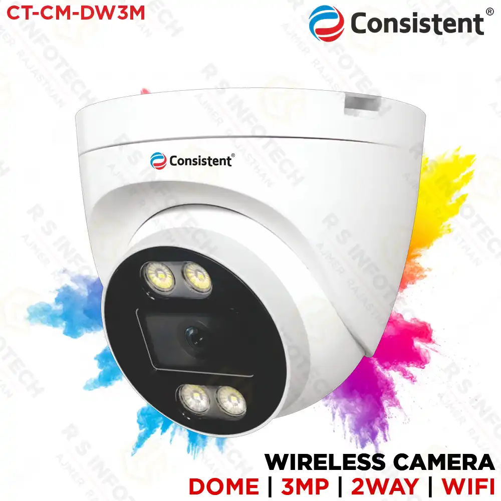 CONSISTENT CEYE CT-CM-DW3M 3MP SMART WI-FI DOME CAMERA ALL-TIME COLOR (2 YEAR)
