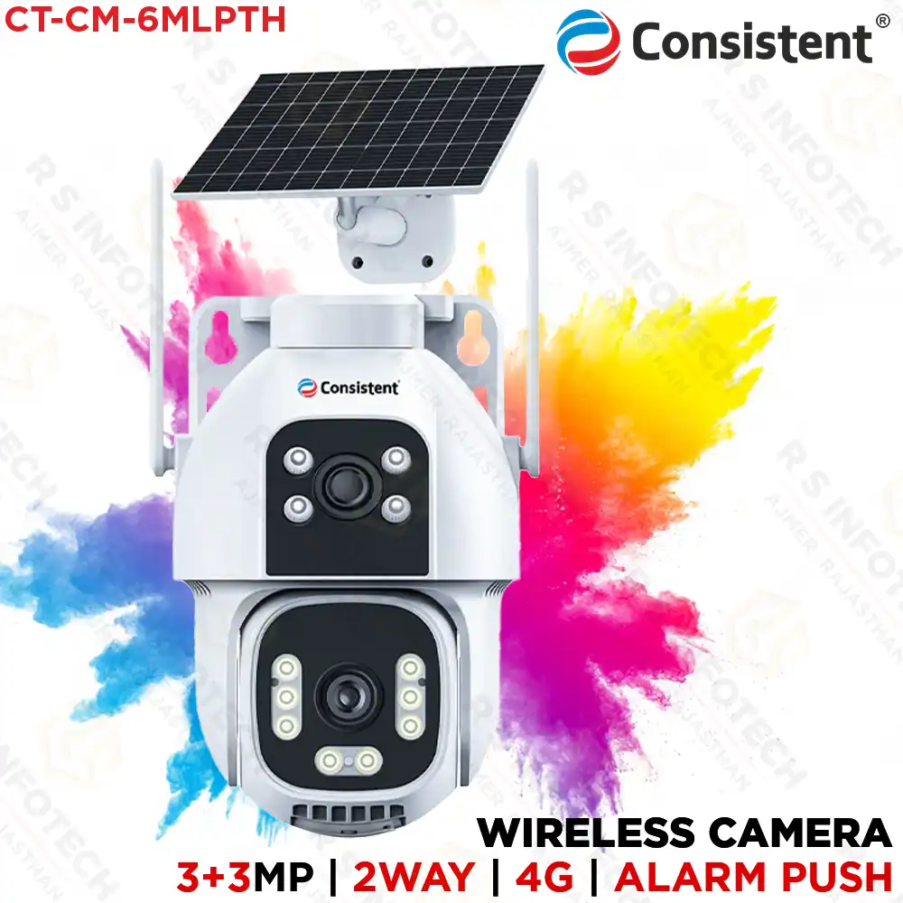 CONSISTENT CT-CM-6MLPTH 3MP+3MP 4G SOLAR LINKAGE MINI PT CAMERA
