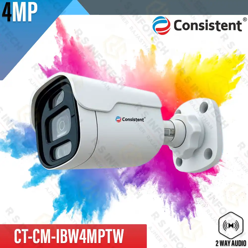 CONSISTENT CT-CM-IBW4MPTW 4MP IP BULLET COLOR+TWO AUDIO METAL BODY (2 YEAR)
