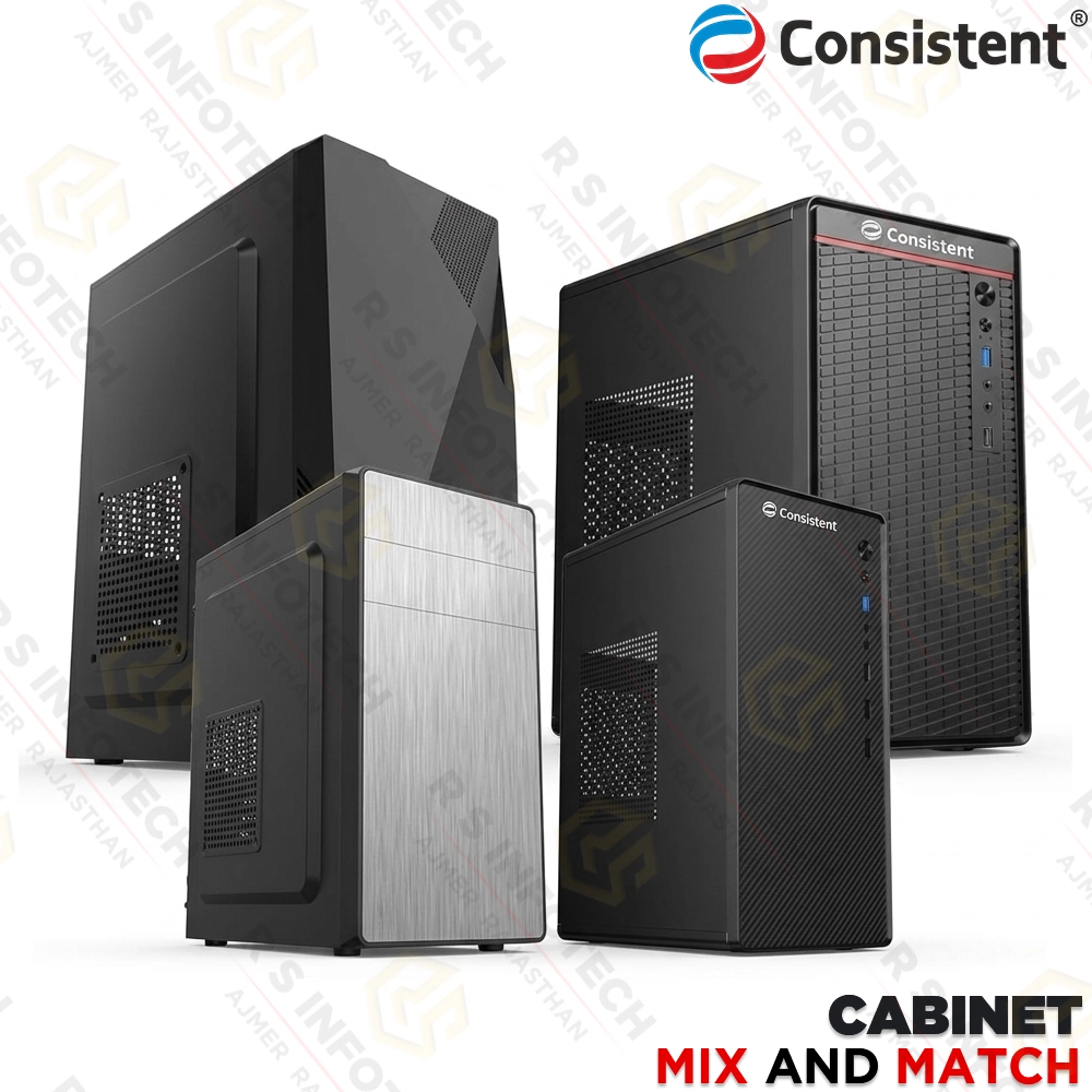 CONSISTENT MIX AND MATCH CABINET WITH INCLUDED SMPS | MICRO ATX | BLACK