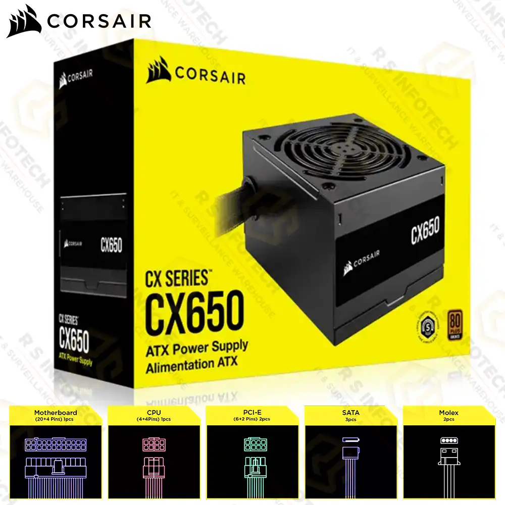 CORSAIR CX SERIES CX650 650W POWER SUPPLY SMPS