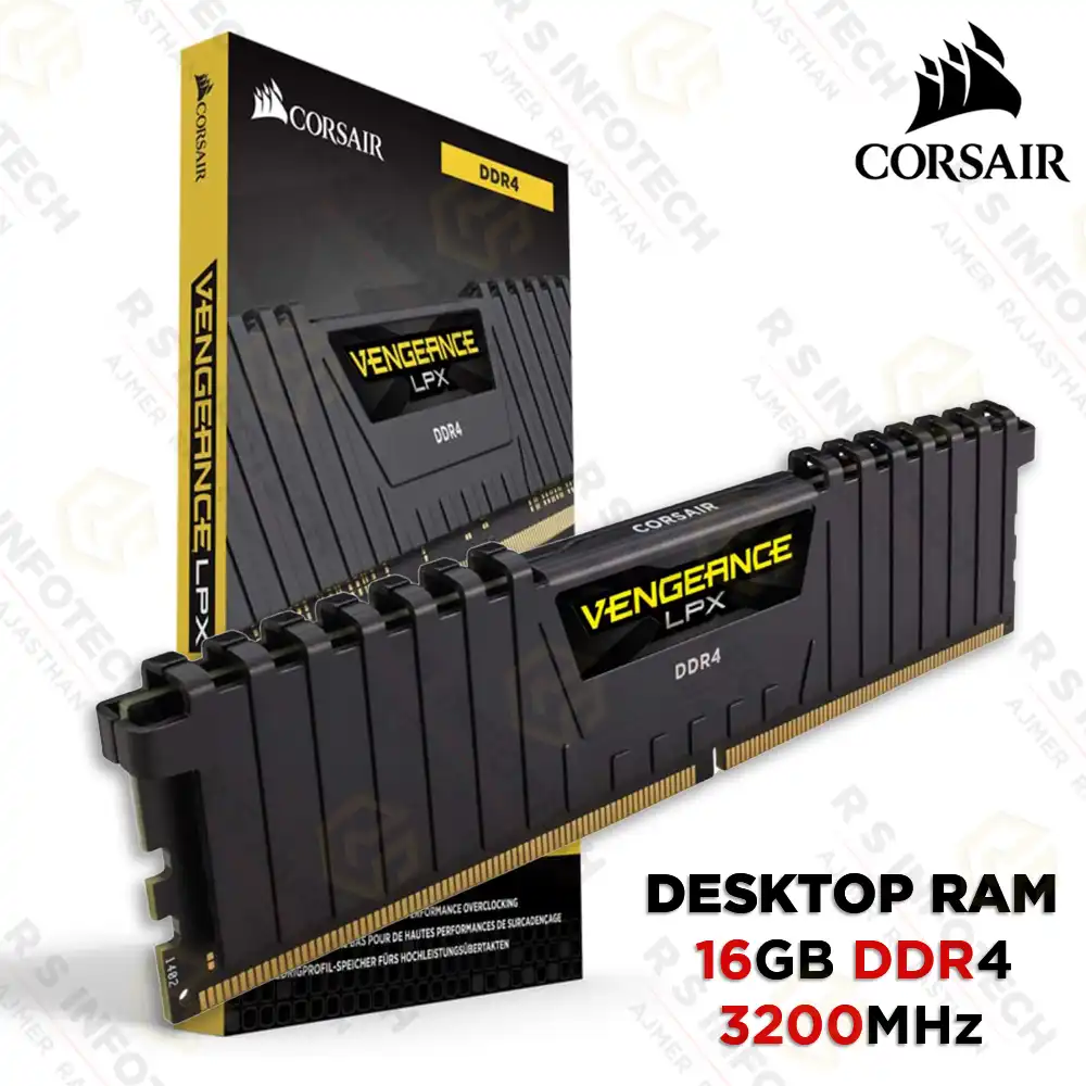 CORSAIR VENGEANCE 16GB 3200MHZ DDR4 DESKTOP RAM