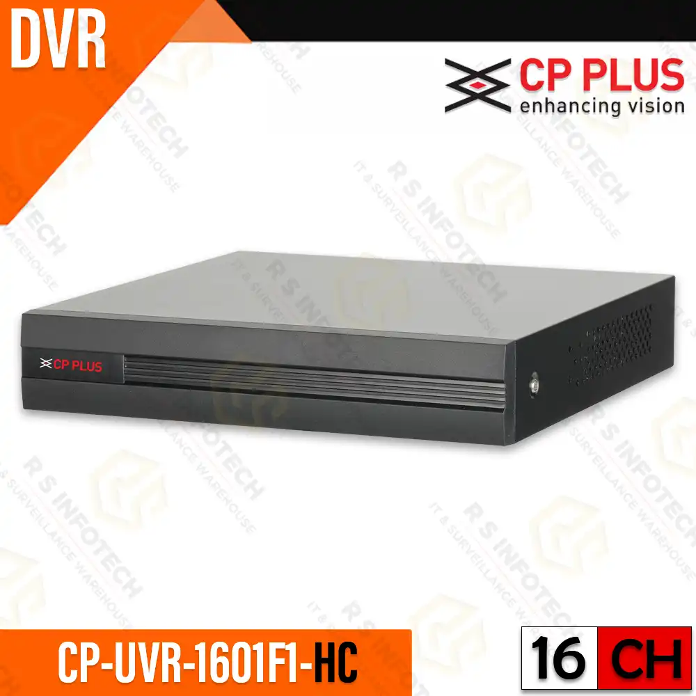CP PLUS 16CH DVR CP-UVR-1601F1-HC 5MP LIVE & 2MP RECORD