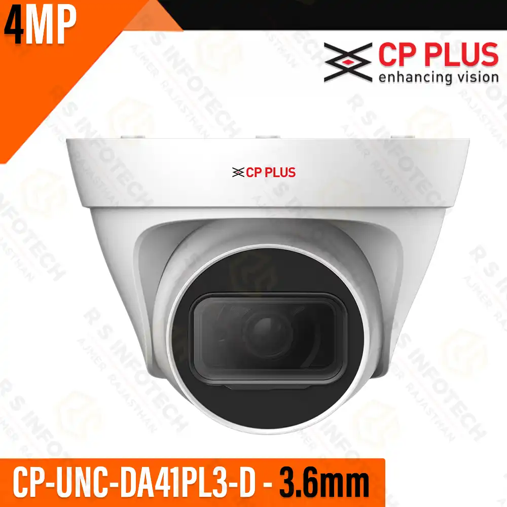 CP PLUS CP-UNC-DA41PL3-D 4MP WDR IR IP DOME CAMERA | POE