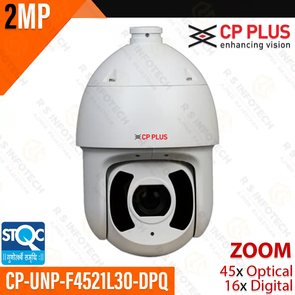 CP PLUS CP-UNP-F4521L30-DPQ 2MP 45X OPTICAL ZOOM PTZ IP DOME CAMERA (2 YEAR)