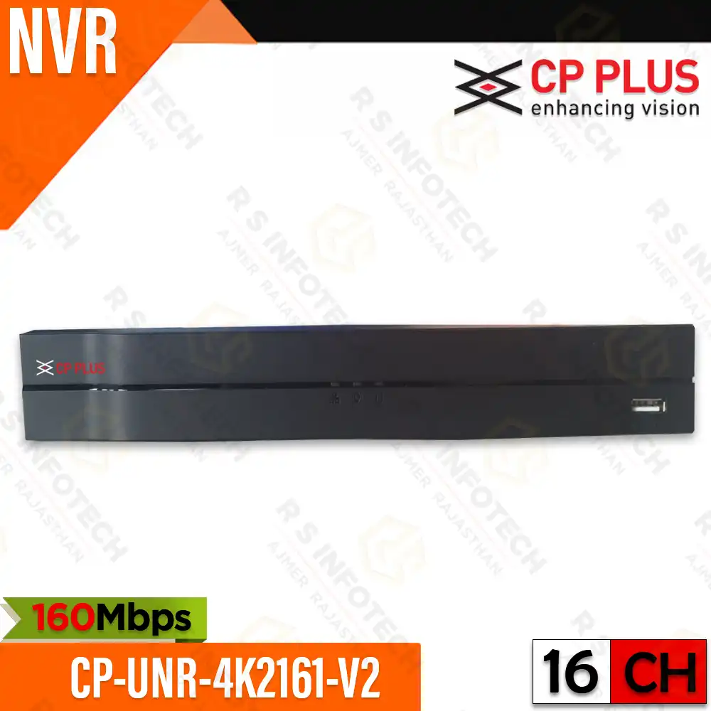 CP PLUS CP-UNR-4K2161-V4 16CH NVR 160MBPS BANDWIDTH UPTO 8MP SUPPORT (2 YEAR)