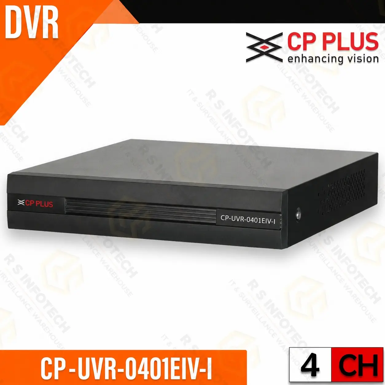 CP PLUS CP-UVR-0401EIV-I 4CH DVR | UPTO 2.4MP | H.265+