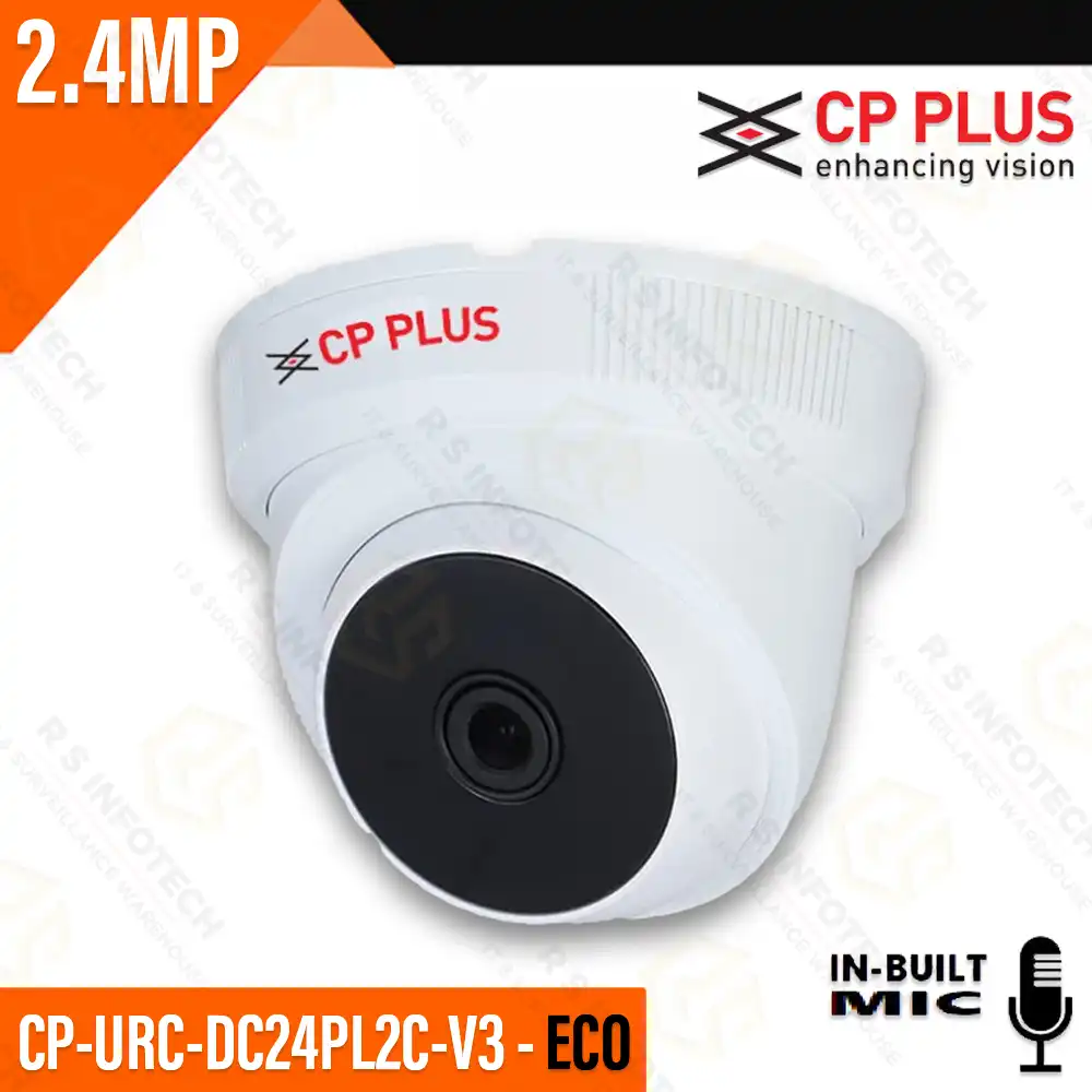 CP PLUS URC-DC24PL2C-V3 2.4MP ECO DOME IN-BUILT MIC