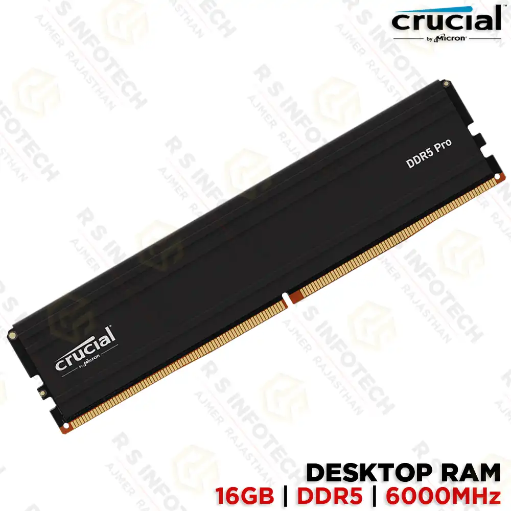 CRUCIAL PRO 16GB DDR5 6000MT/s DESKTOP RAM | CL36 | XMP 3.0 & AMD EXPO