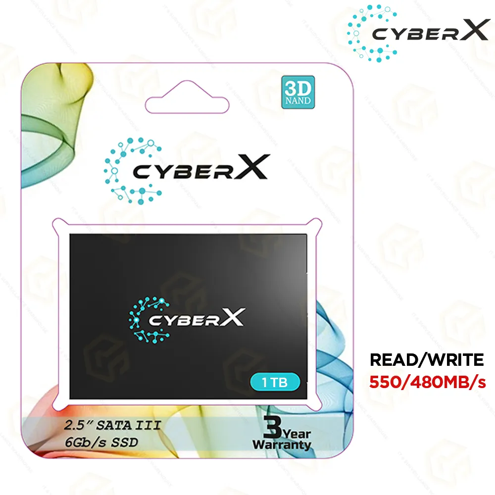 CYBERX 1TB SSD 2.5 SATA SSD DRIVE (3YEAR)