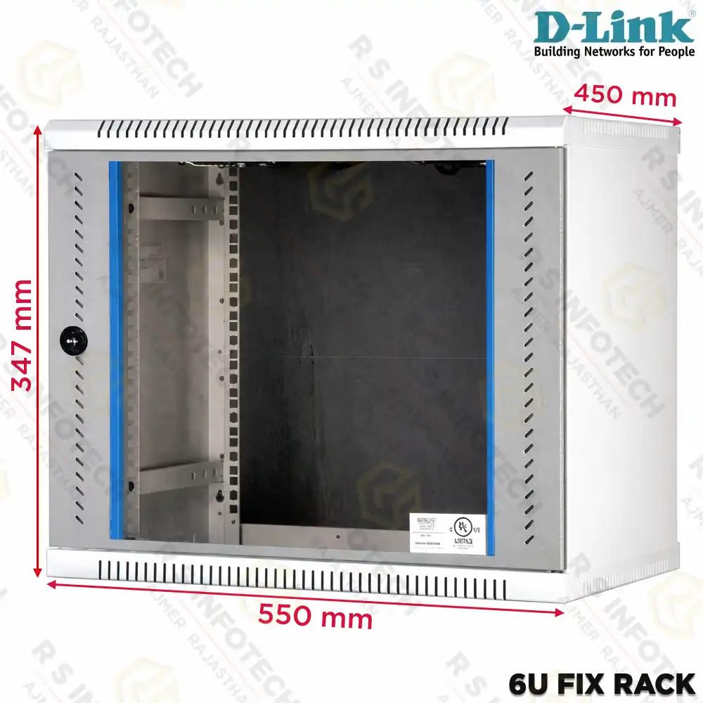 D-LINK 550MM*450MM 6U WALL MOUNT NETWORK RACK (NWR-6U-5545-GR)