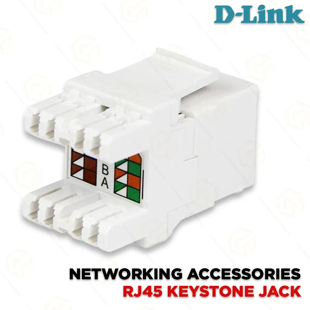 D-LINK CAT.6 KEYSTONE WHITE FOR RJ45 | RJ11 SOCKET