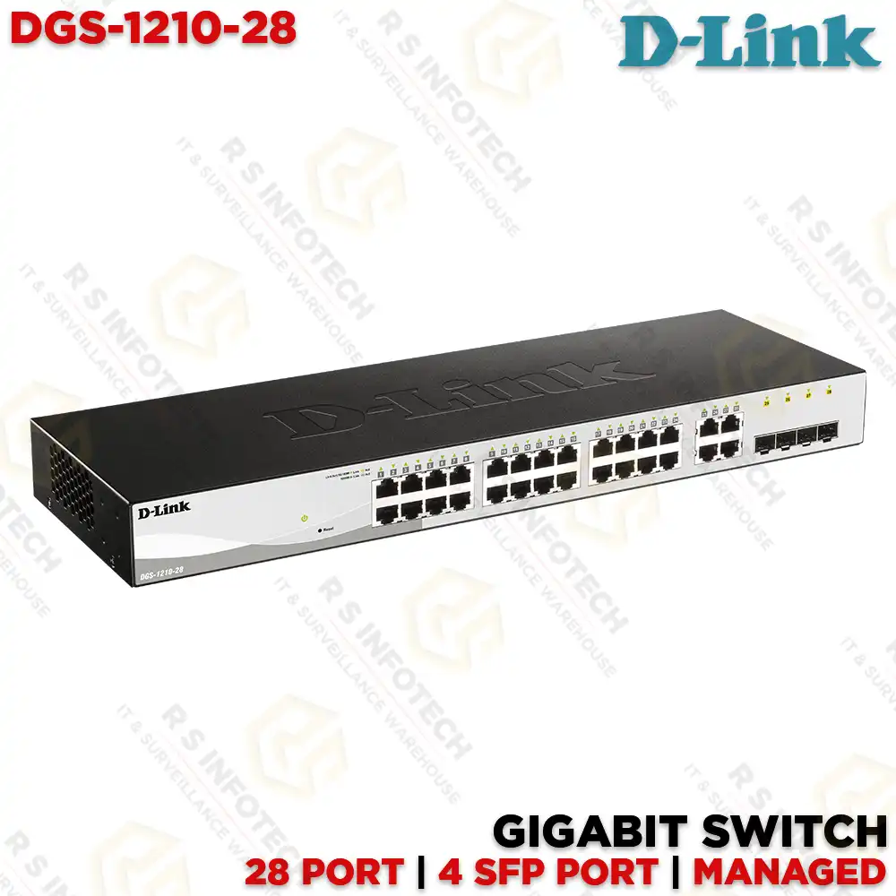 D-LINK DGS-1210- 24+4 PORT MANAGED GIGABIT SWITCH