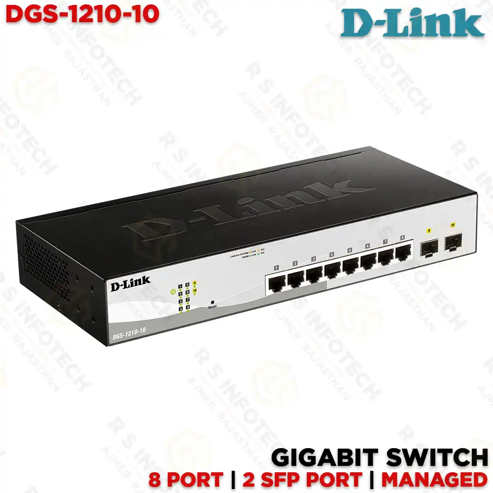 D-LINK DGS-1210-10/IN 10 PORT GIGABIT SMART MANAGED SWITCH | NETWORK SWITCH