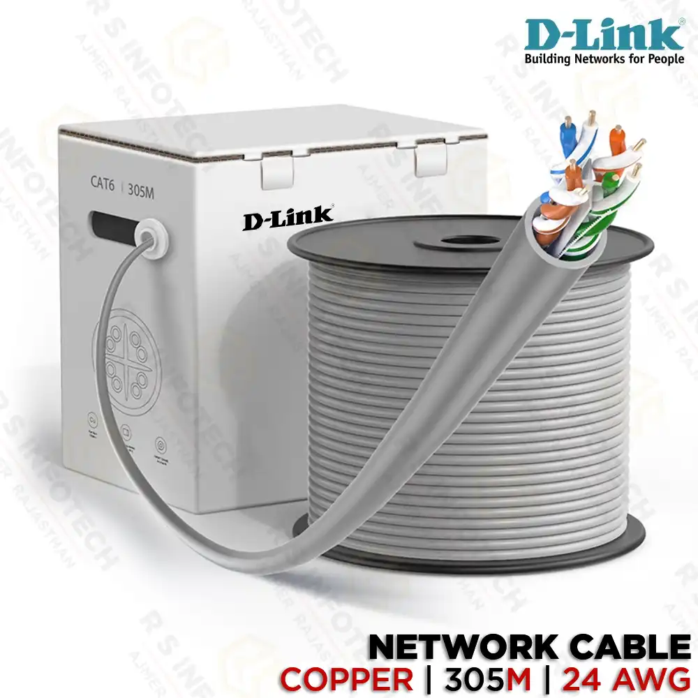 D-LINK NCB-C6UGRYR-305/INX 24AWG 305MTR CAT.6 UTP CABLE