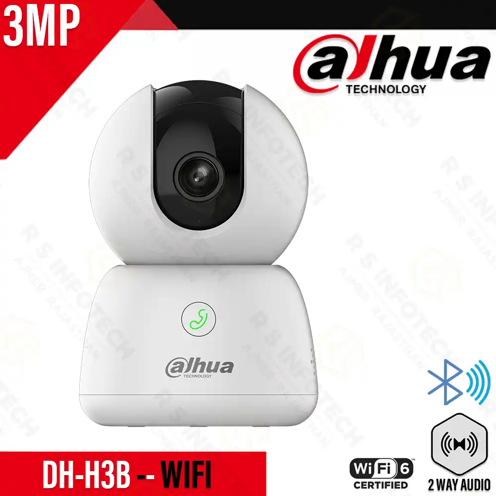 DAHUA DH-H3B HERO SERIES 3MP WIFI INDOOR PT CAMERA | TWO-WAY AUDIO | IR NIGHT VISION (2 YEAR)